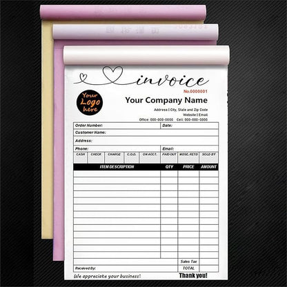 Custom Invoice Book in 3-Part /2-Part Receipt Book - Image 2
