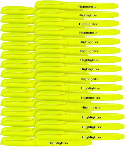 MGKO 30 Pack Bright Yellow Highlighters by MGKO