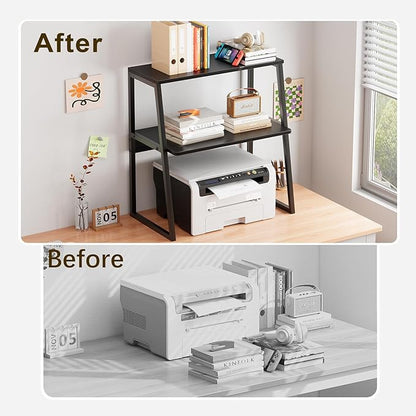 Arbuxzuy Printer Stand, Desktop Printer Shelf, 3 Tier Desk Shelf - Image 4