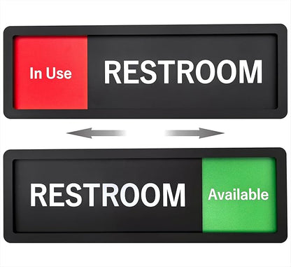 Restroom Sign – In Use/Available Slide Switch Sign ，Premium Durable Acrylic by Unknown