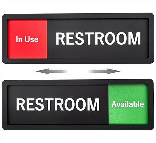 Restroom Sign – In Use/Available Slide Switch Sign ，Premium Durable Acrylic by Unknown