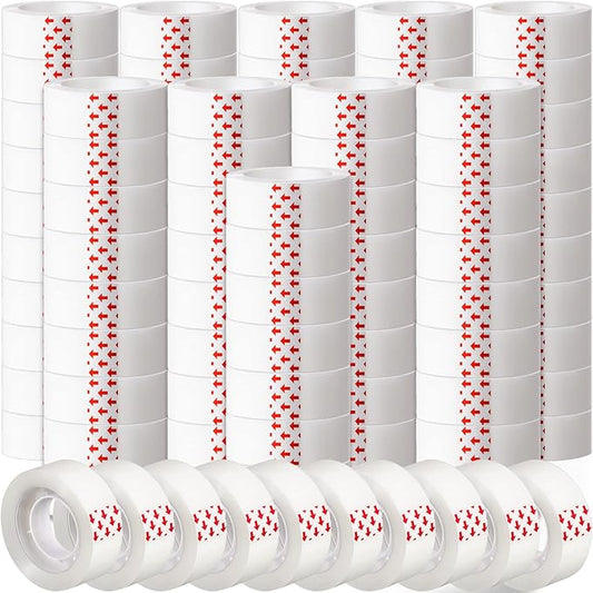 Yahenda Invisible Tapes, 96 Rolls 0.75x1000 Inches Clear Matte Finish Tape by Yahenda