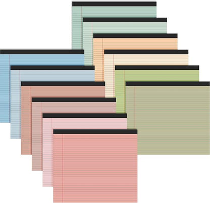 Lincia 12 Pcs 11" x 9.5" Legal Pads College Ruled Notepad Landscape Notebook by Lincia