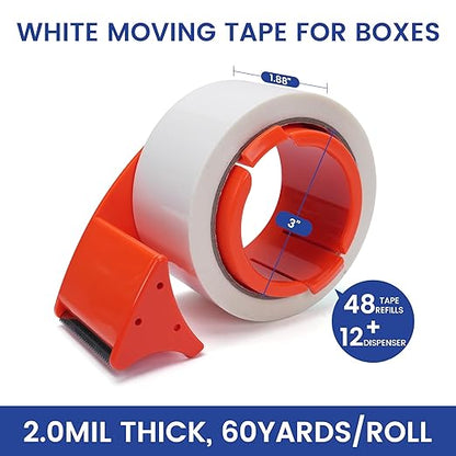 TAPEBEAR 48Rolls White Packing Tape - Image 5