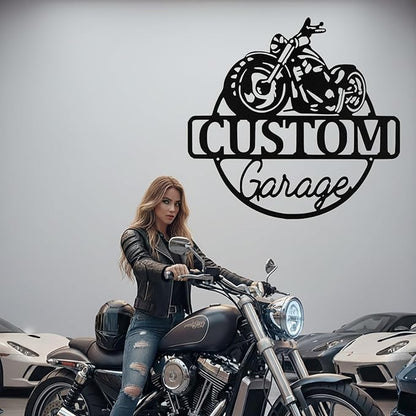 Custom Motorcycle Metal Signs Personalized Biker Name Sign Custom Garage Decor - Image 9