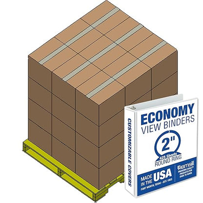 Samsill Economy 2 Inch 3 Ring Binder Bulk Pallet, Made in The USA, Round Ring by Samsill