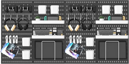 MULSAME Pegboard Combination Kit, 25.2" x 50.4" Wall Mounted Storage Set by MULSAME