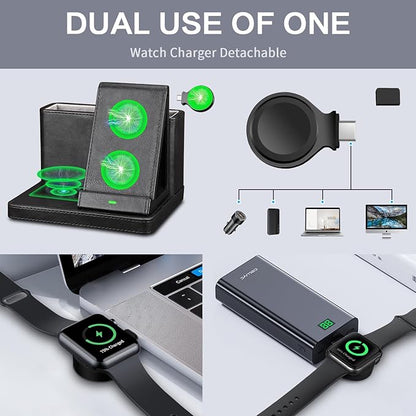LADSTAG Desk Organizer with Phone Charger, Nightstand Desktop Organizer - Image 3