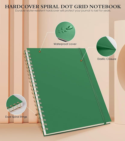 Dotted Notebook, Spiral Notebook Journal 8.5” x 11”, A4 Large Dot Grid Notebooks - Image 3