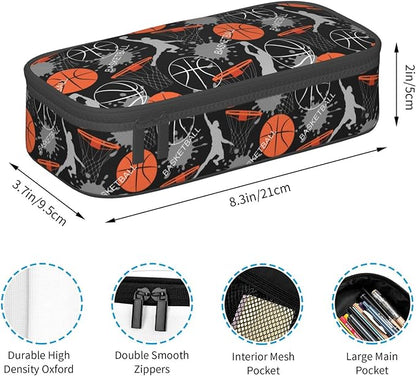 Basketball Fun Sport Ball Pencil Case Big Capacity Storage Pencil Pouch - Image 6