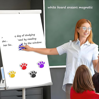 Quixorblex 3 Pcs Dry Erase Eraser Magnetic Teacher Supplies Cat Paw Shape - Image 2