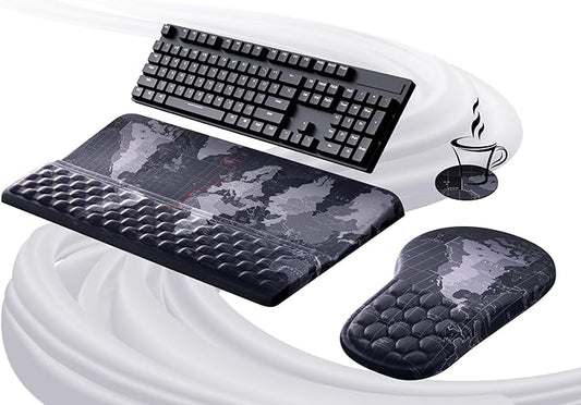 Ospelelf Ergonomic Mouse Pad and Keyboard Stand Wrist Rest Set, Memory Foam by OspelelfOfficeSupplies