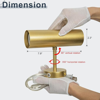 Ahaloye Gold Plug in Wall Sconce, Modern Swing Arms Wall Lamp - Image 7
