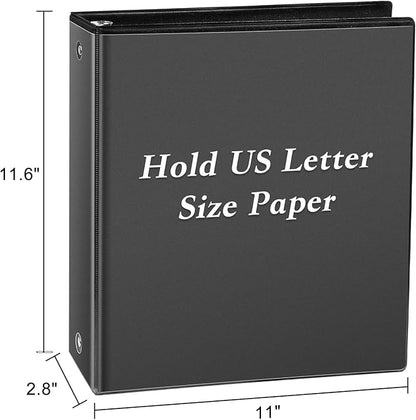 CIXILDTS 2" 3 Ring Binder, Standard 2-inch Round Ring Binder Fit Letter Size - Image 2