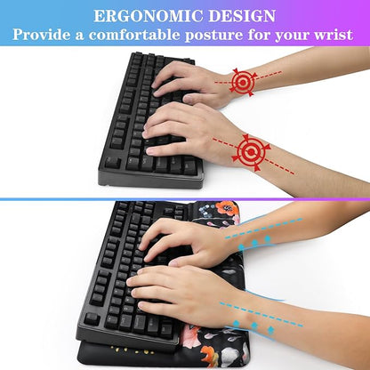 Computer Keyboard Stand with Wrist Rest, Ergonomic Tilted Keyboard Holder - Image 3