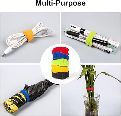 OneLeaf 180PCS Valuable Wire Organizer 4Inch Reusable Cable Ties - Image 6