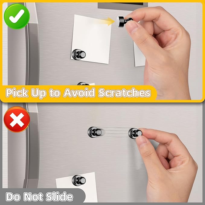 VNDUEEY 200 Pack Black Fridge Magnets, Refrigerator Magnets Whiteboard Magnets - Image 4