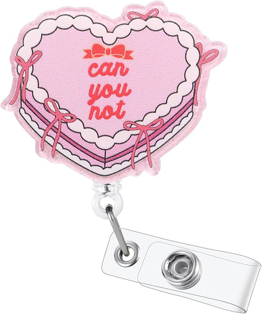 Can You Not Funny Nurse Badge Reel, Cute Retractable ID Card Badge Holders by BVIIE