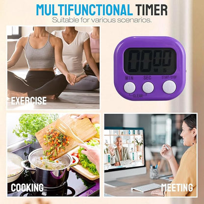 Weewooday 6 Pcs Digital Kitchen Timer Magnetic Timer Bulk On/Off Switch Minute - Image 6