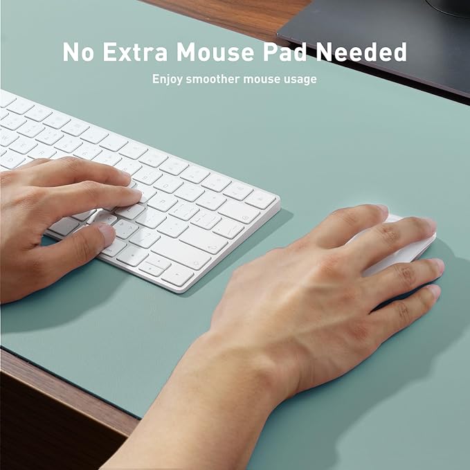 Aothia Leather Desk Pad Protector, Mouse Pad, Office Desk Mat, Non-Slip PU - Image 4