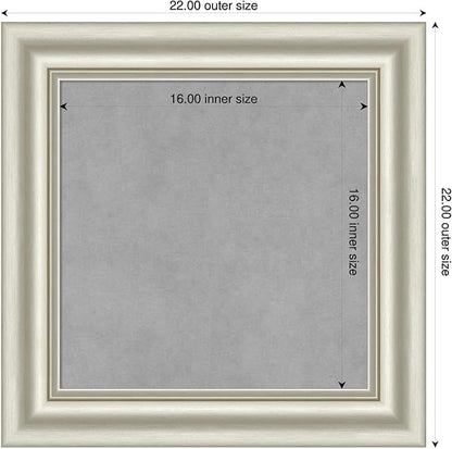 Amanti Art Silver Framed Magnetic Board 22x22 Small Vision Board - Image 2
