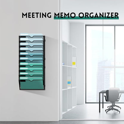 SUPEASY 10-Tier Wall File Organizer, Hanging Wall Files - Image 6