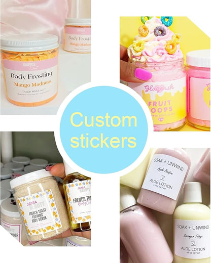 Custom 100-500 Stickers with Logo, Text & Business Logo. Oval, 1.5x1 Inch Labels - Image 4