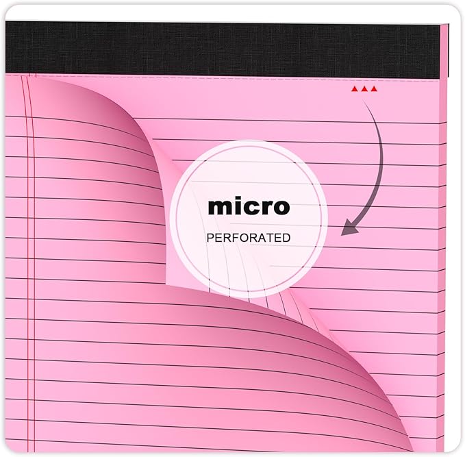 AILZFEI Pink Purple Legal Pads 8.5 x 11 Wide Ruled, Note Pads 30 Sheets/Pad - Image 5
