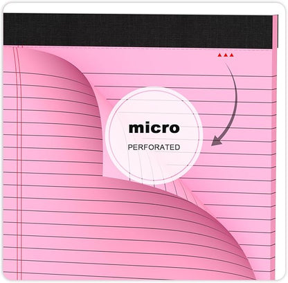 AILZFEI Pink Legal Pad Note Pads 8.5 x 11 inch, Wide Ruled Clear Print Writing - Image 5