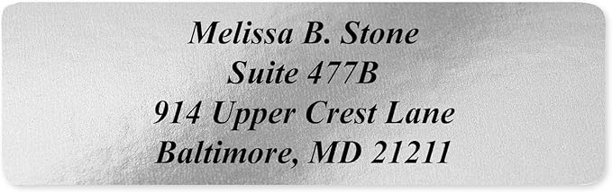 Silver Foil Personalized Return Address Labels - Image 5
