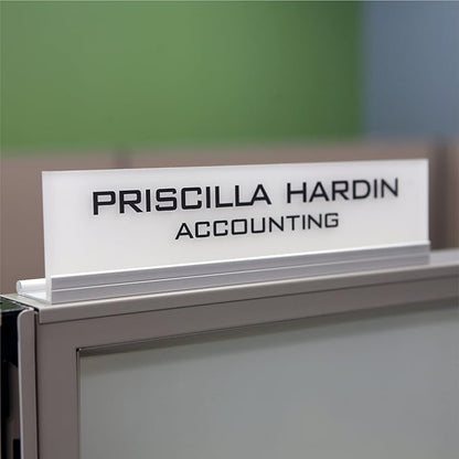 Printex Design - Personalized Office CUBICLE Name Plate & Sign. Modern Aluminum - Image 2