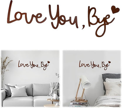 Home Decor Brown Love You Bye Wood Sign Boho Decor Wall Decor Express Love and by BADAO