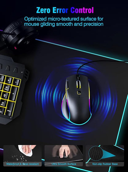 Miroddi RGB Mouse Pad with Wireless Charging Gaming Mousepad, 31.5"x15.75" - Image 6