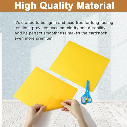 Silunkia 300 Sheets Yellow Cardstock 8.5 x 11 Crafting Paper, 75lb Thick Paper - Image 4