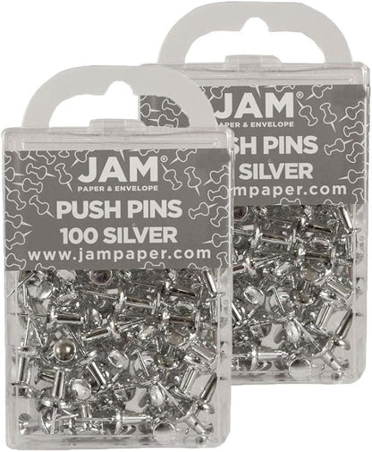 JAM PAPER Colorful Push Pins by JAMPaper