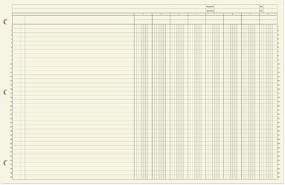 BookFactory Ledger Sheets/Large 8 Column Accounting Ledger Columnar Loose Leaf - Image 2