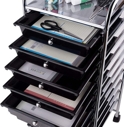 Giantex 10 Drawer Rolling Storage Cart Scrapbook Paper Office School Organizer - Image 8
