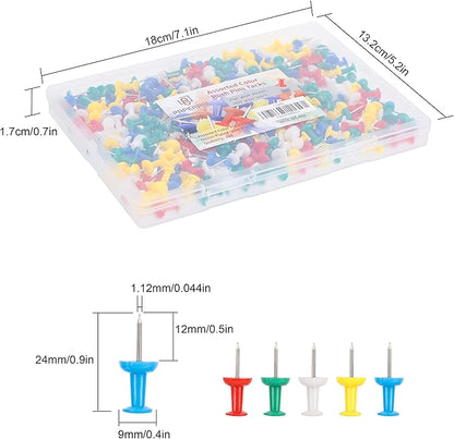 PAPERPAL 280 Assorted Color Push Pins - Image 2