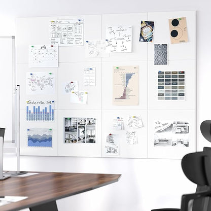 Neatsure Large Cork Board for Wall, 12 Panels Felt Tiles Tack Push Pin Board - Image 5
