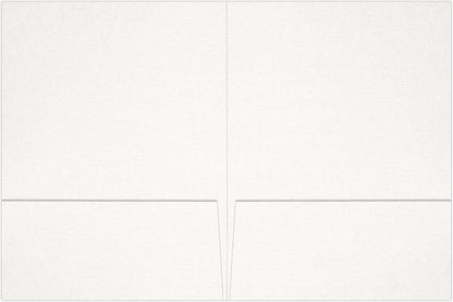 LUXPaper 9" x 12" Presentation Folders | Two Pocket | White Linen | 100lb. - Image 2