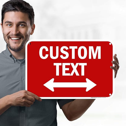 Custom Arrow, Custom Directional Sign, Two way Arrow, 12x18 Inches, 55 mil - Image 2