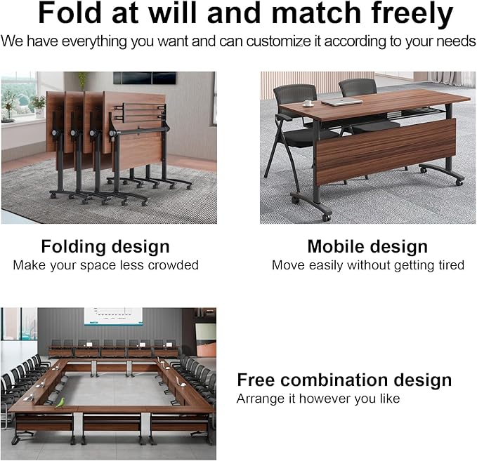 Conference Table, Folding Conference Room Tables Modern Folding Training Table - Image 7