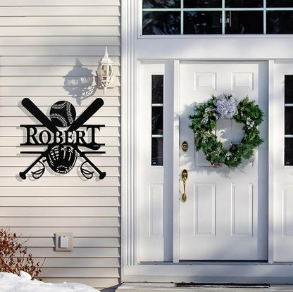 Personalized Baseball Metal Sign Custom Name Sign Baseball Player Gift Boys - Image 6