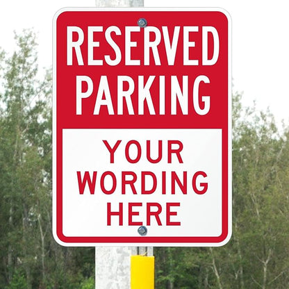SmartSign 24 x 18 inch Custom “Reserved Parking” Metal Sign - Image 3