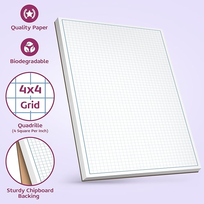 Graph Paper Pad for Blueprint Drawings, Engineering Drawing, and Planning - Image 4