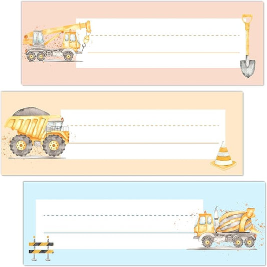 Name Tags for Desks, Construction Truck Theme Students Name Plates, Locker Name by Unknown