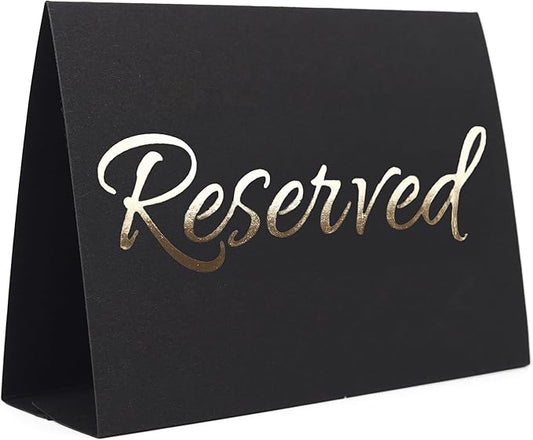 20 Pack Black Reserved Table Sign by TOROS