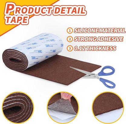 VOCOMO Felt Furniture Pads, Heavy Duty Felts Strip Roll - Image 6
