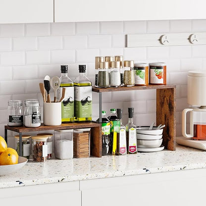 Vfelf Kitchen Countertop Organizer, Spice Rack Cabinet Organizer Shelf - Image 3