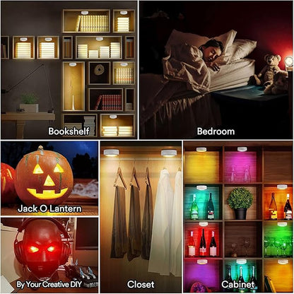 Onumii LED Puck Lights Battery Operated LED Under Cabinet Lighting Wireless - Image 2